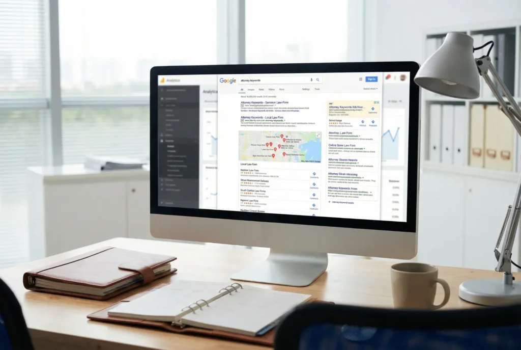 law firm marketing agency attorney marketing services law firm SEO attorney SEO legal marketing strategy law firm digital marketing law firm PPC management attorney Google Ads legal lead generation law firm local SEO marketing for lawyers legal intake optimization competitive law firm marketing